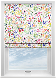 Wee Blue Bell Secret Garden, Rose - Twist&Fit Roman Blind